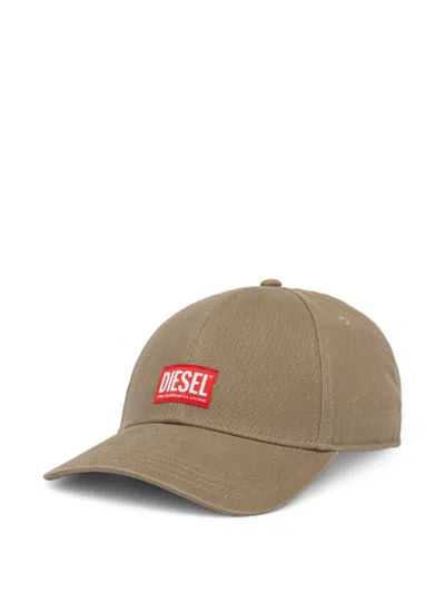 Diesel Logo-patch Cap In Green