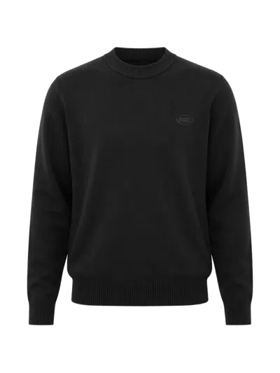 Diesel Logo-patch Crew-neck Sweatshirt In Black