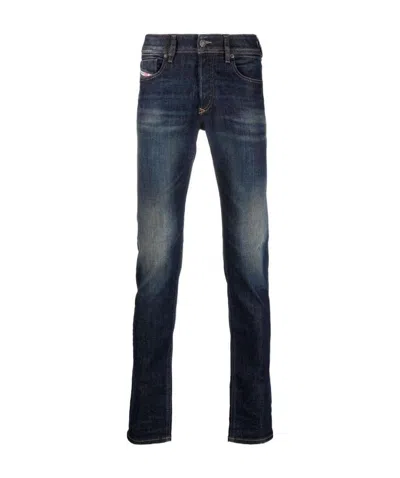 Diesel Faded-effect Five-pocket Jeans In Blue