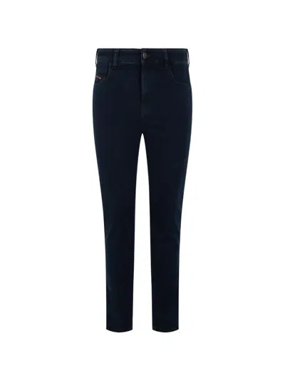 Diesel Logo-patch Jeans In Blue