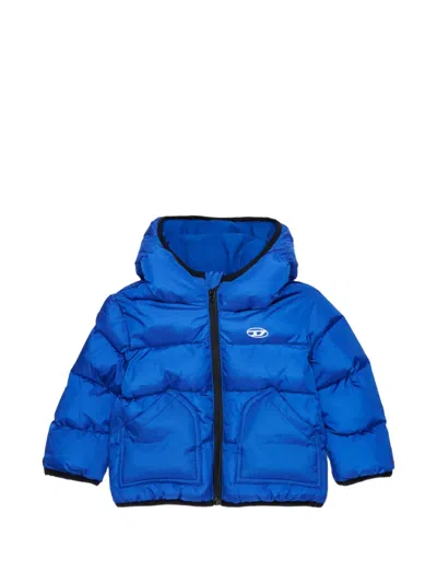Diesel Babies' Logo-patch Padded Jacket In Blue