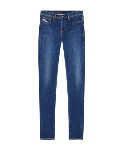 Diesel Logo-patch Skinny Jeans In Blue