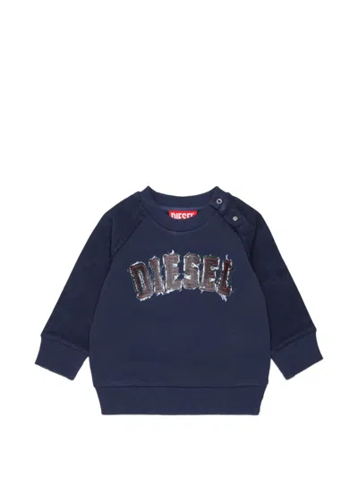 Diesel Babies' Logo-patch Sweatshirt In Blue