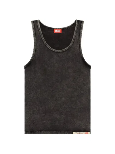 Diesel Logo-patch Tank Top In Black