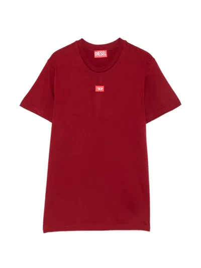 Diesel Kids' Logo-patch T-shirt In Red