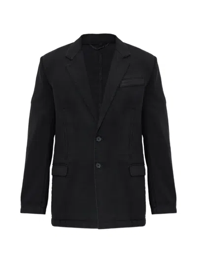Diesel Logo-plaque Button-fastening Blazer In Black