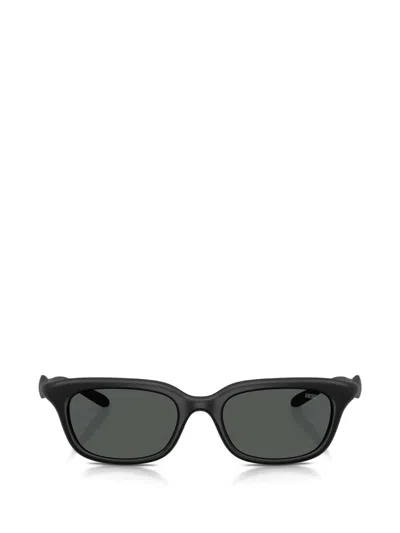 Diesel Logo-plaque Rectangle-frame Sunglasses In Black