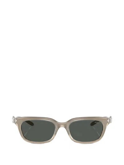 Diesel Logo-plaque Rectangle-frame Sunglasses In Neutral