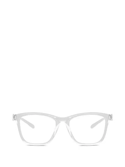 Diesel Logo-plaque Square-frame Glasses In Gray