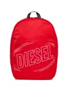 Diesel Logo-print Backpack In Red