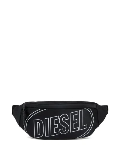 Diesel Kids' Logo-print Belt Bag In Black