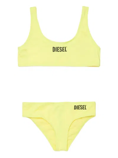 Diesel Kids' Logo-print Bikini In Yellow