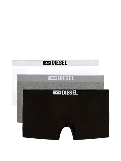 Diesel Logo-print Boxer (set Of Three) In White