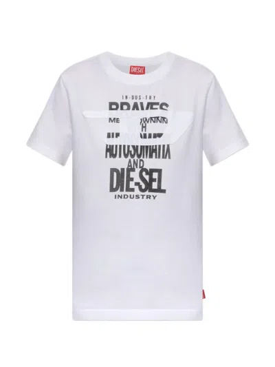 Diesel Logo-print Cotton T-shirt In White