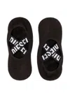 Diesel Logo-print Crossover-strap Socks In Black