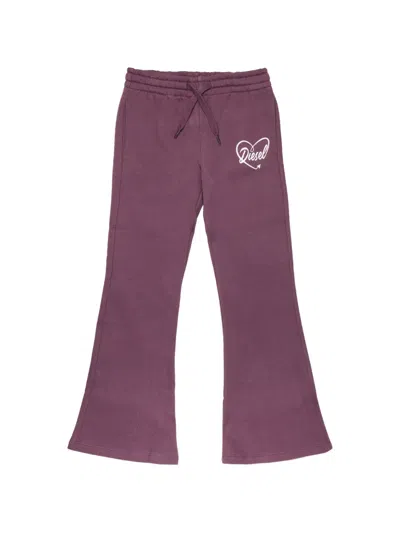 Diesel Kids' Logo-print Flared Trousers In Pink