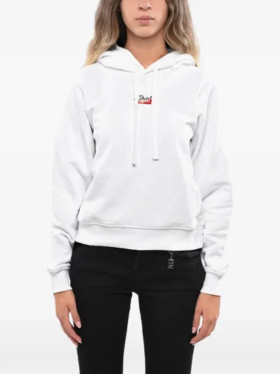 Diesel Logo-print F-reggy Hoodie In White