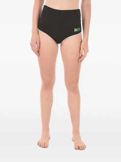 Diesel Black Logo Bikini Bottom Swimwear