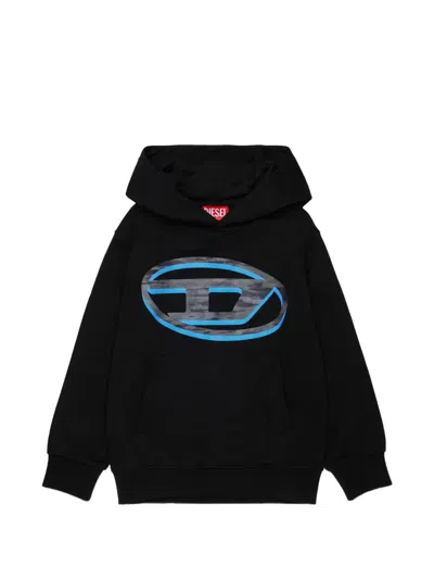 Diesel Logo-print Hoodie In Black