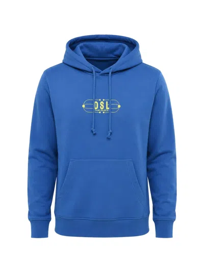Diesel Logo-print Hoodie In Blue