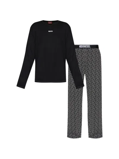 Diesel Logo-print Pajamas In Multi