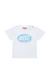Diesel Logo-print Press-stud T-shirt In Blue