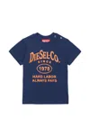 Diesel Logo-print Press-stud T-shirt In Blue