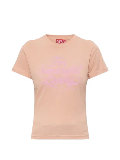 Diesel Logo-print Short-sleeve T-shirt In Gray