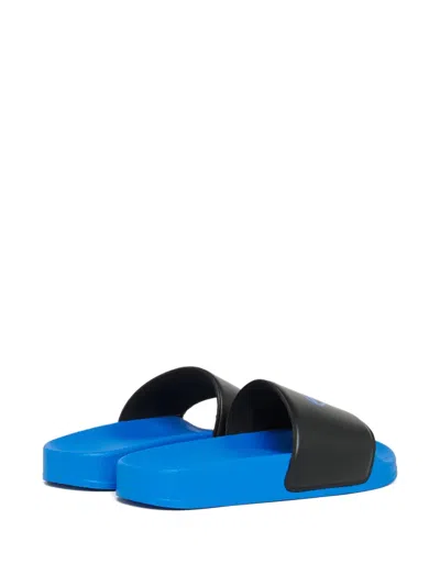 Diesel Kids' Logo-print Slippers In Multi