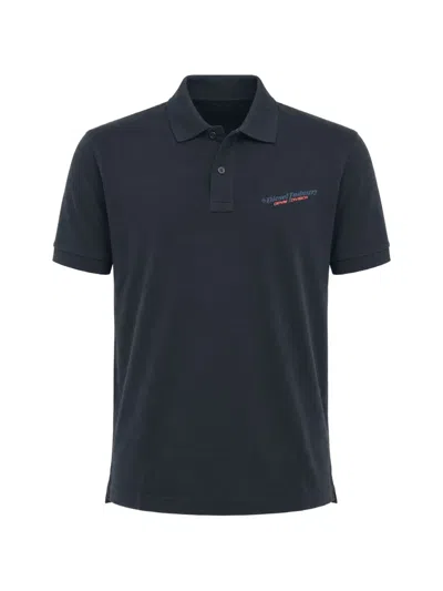 Diesel Logo-print Smith Polo Shirt In Blue