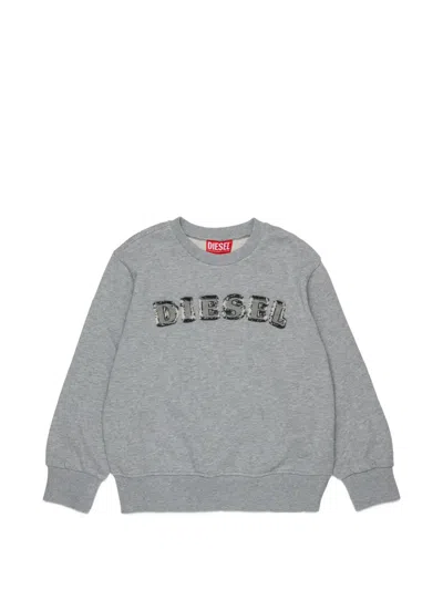 Diesel Kids' 로고 프린트 스웨터 In Multi