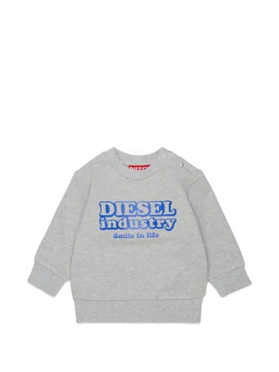 Diesel Babies' Logo-print Sweater In Gray