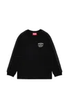 Diesel 로고 프린트 스웨트셔츠 In Black