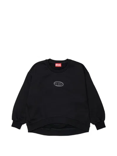 Diesel Kids' Logo-print Sweatshirt In Black