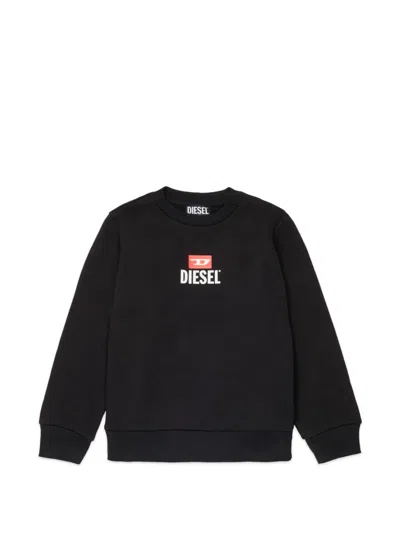 Diesel Kids' Logo-print Sweatshirt In Black