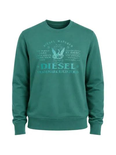 Diesel Logo-print Sweatshirt In Green