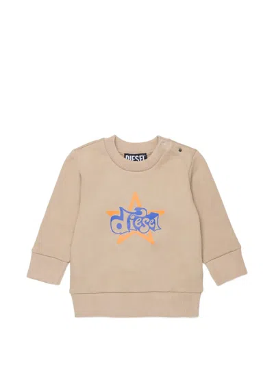 Diesel Babies' Logo-print Sweatshirt In Neutral
