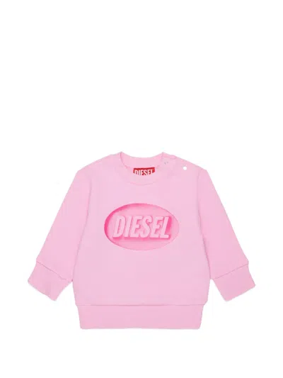 Diesel Babies' Logo-print Sweatshirt In Pink
