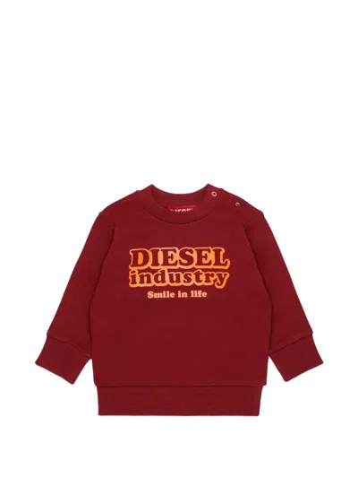 Diesel Babies' Logo-print Sweatshirt In Red