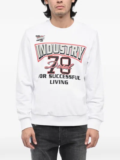 Diesel Logo-print Sweatshirt In White