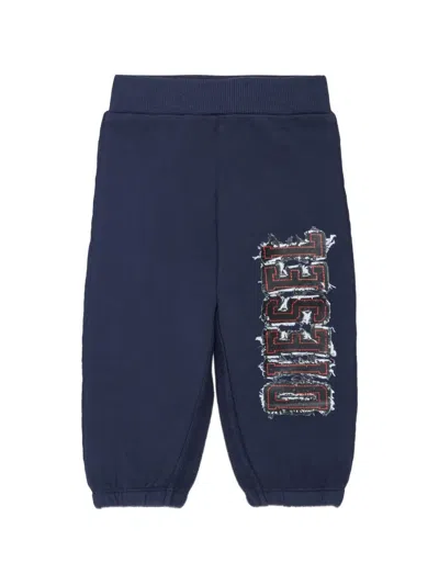 Diesel Babies' Logo-print Track Pants In Blue