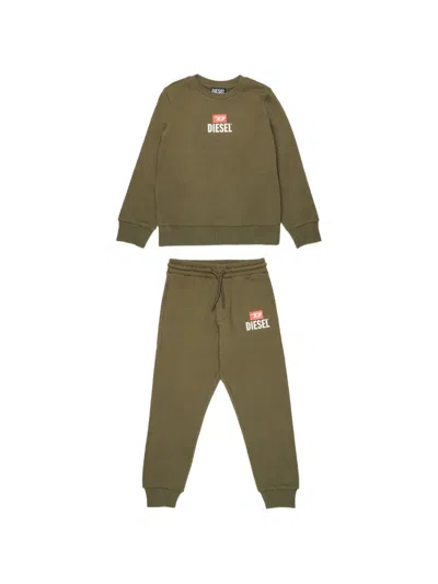Diesel Babies' Logo-print Track Pants In Green