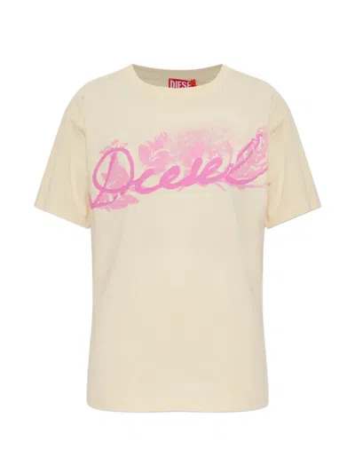 Diesel Logo-print T-shirt In Neutral