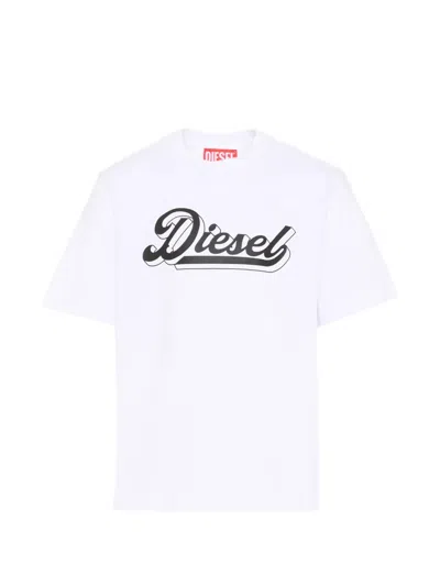 Diesel Kids' Logo-print T-shirt In White