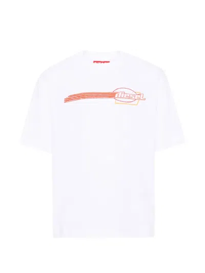 Diesel Kids' Logo-print T-shirt In White