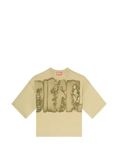 Diesel Logo-print T-shirt In Yellow