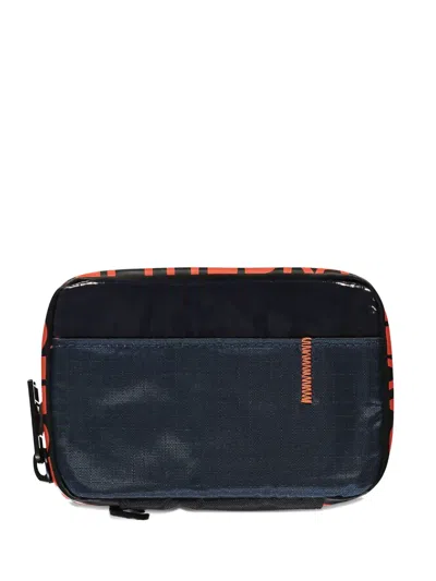 Diesel Logo-print Zip-around Wallet In Blue