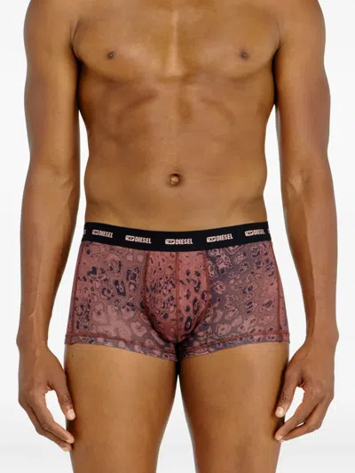 Diesel Logo-waistband Boxer Briefs (pack Of Three) In Purple