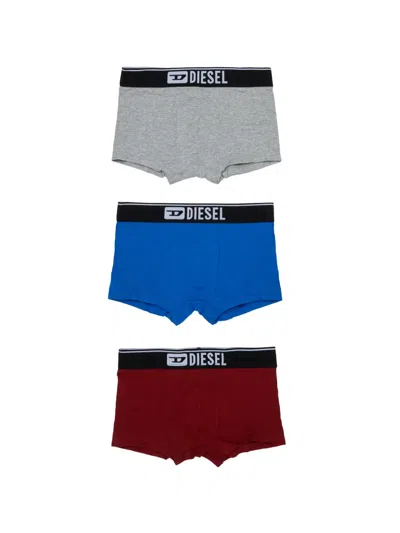 Diesel Kids' Logo-waistband Boxers Set (set Of Three) In Multi