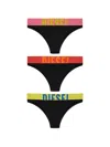 Diesel Logo-waistband Briefs Pack (pack Of Three) In Multi